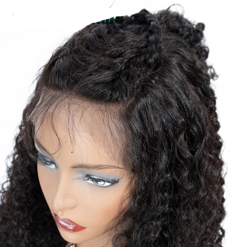 Curly Lace-Front Human Hair Wig - StarLuxeTrend