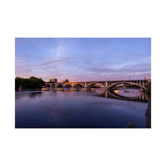 SLT Cityscape Posters- City Centric Mississippi River at Night - Matte Horizontal Posters 36x24 & 20x16 - StarLuxeTrend