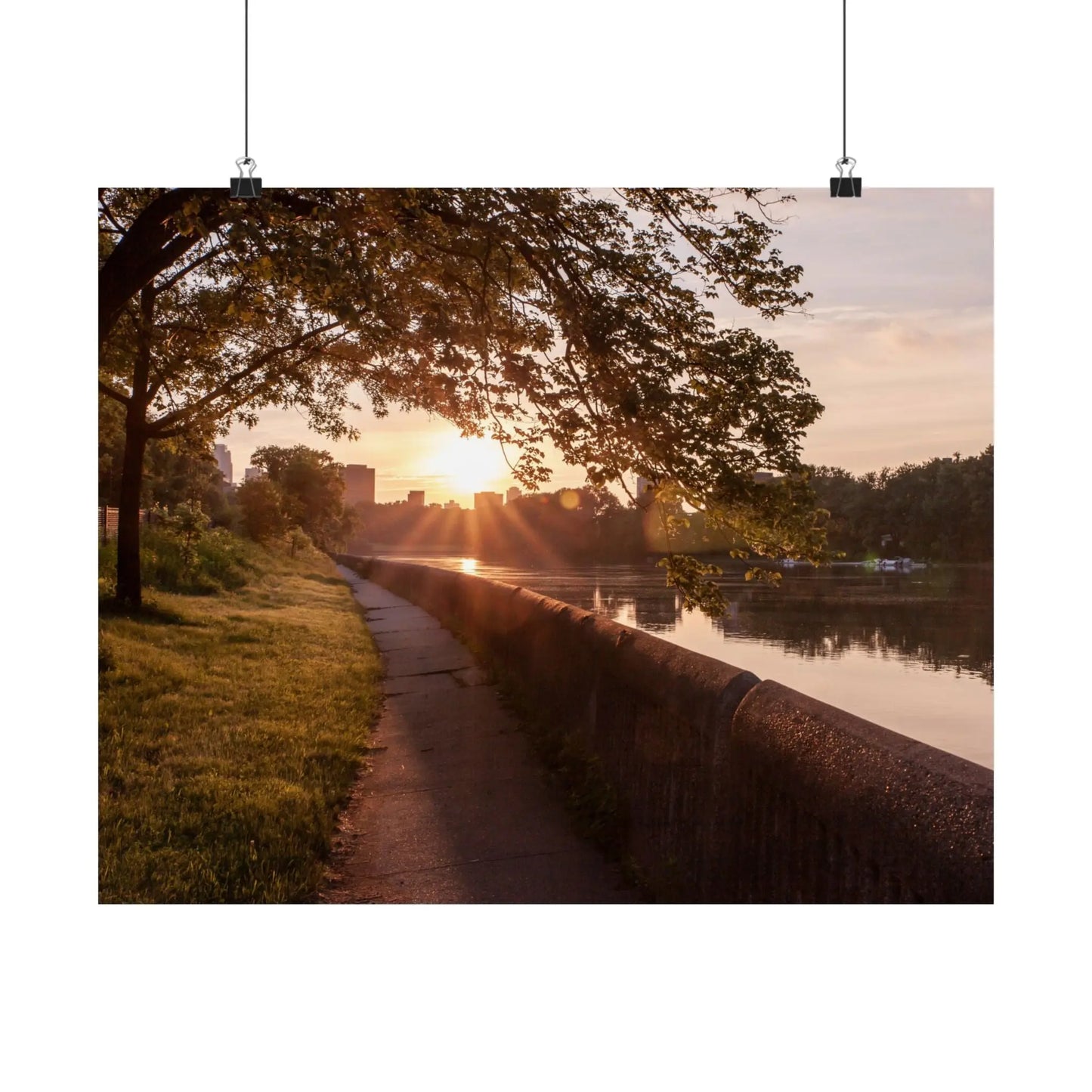 SLT- Mississippi River Sunset City Centric Matte Design - StarLuxeTrend