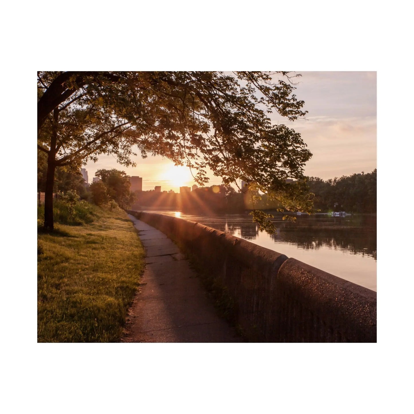 SLT- Mississippi River Sunset City Centric Matte Design - StarLuxeTrend