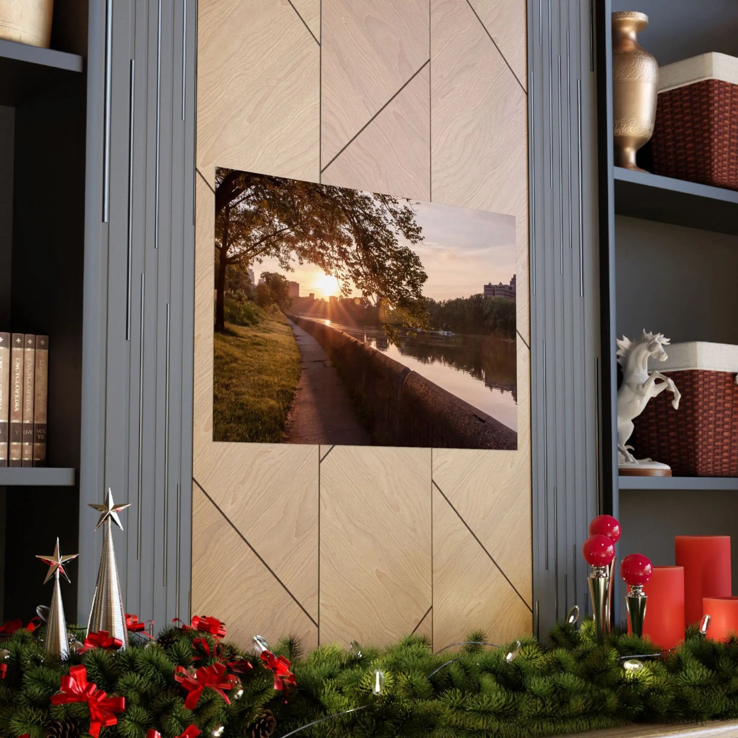 SLT- Mississippi River Sunset City Centric Matte Design - StarLuxeTrend