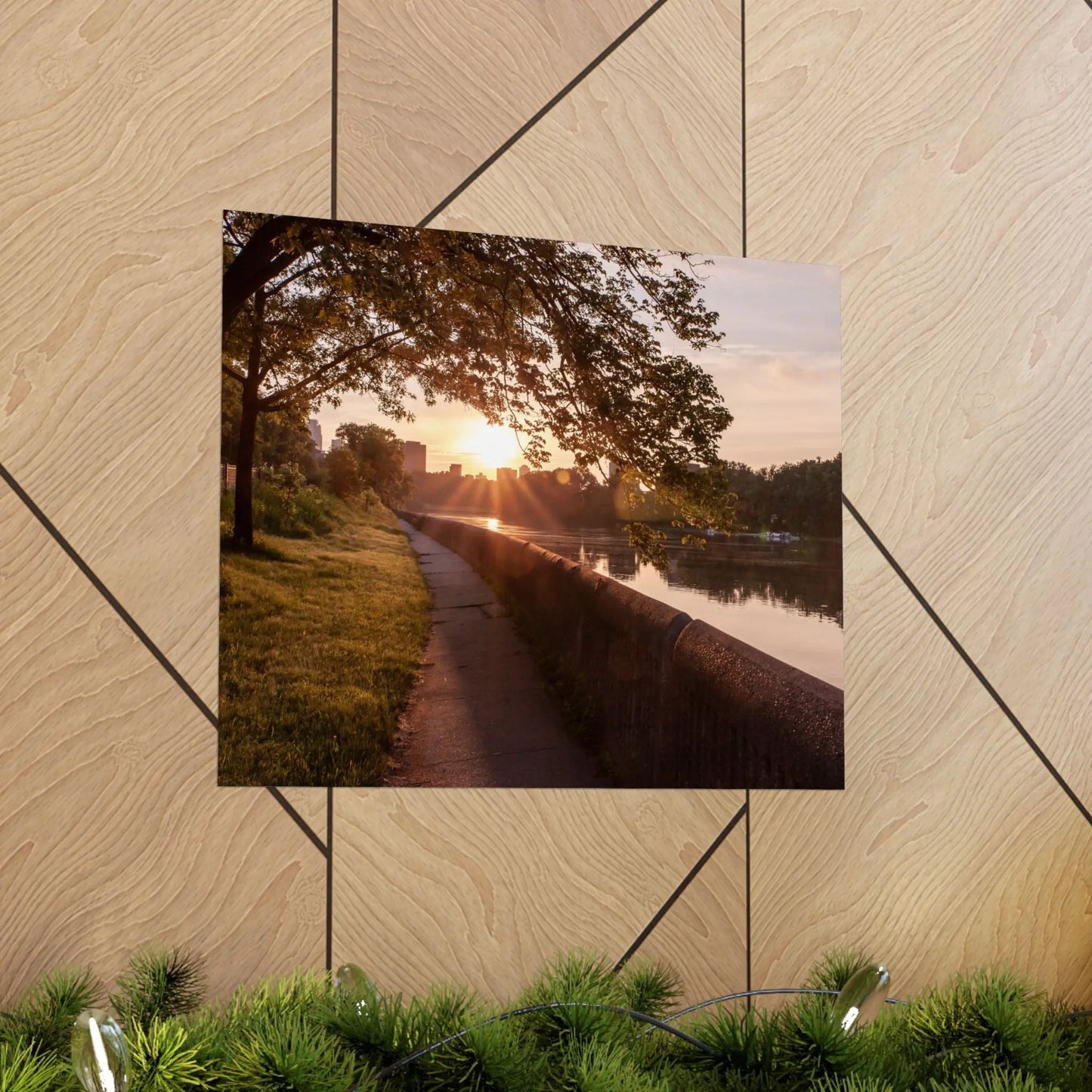 SLT- Mississippi River Sunset City Centric Matte Design - StarLuxeTrend