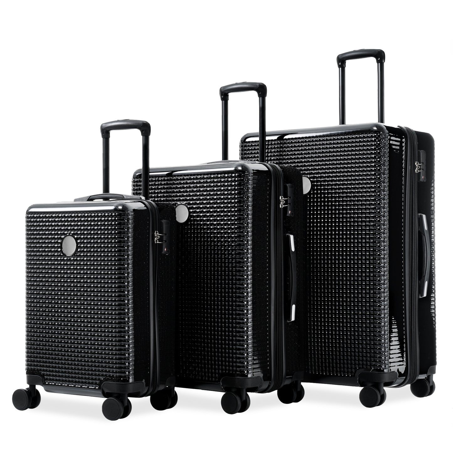3 Piece Set Of Hard Shell Suitcases With Wheels, Light Expandable Travel Suitcase With TSA Lock, Carry-On, Checked Luggage,20 Inches, 24 Inches, 28 Inches - StarLuxeTrend