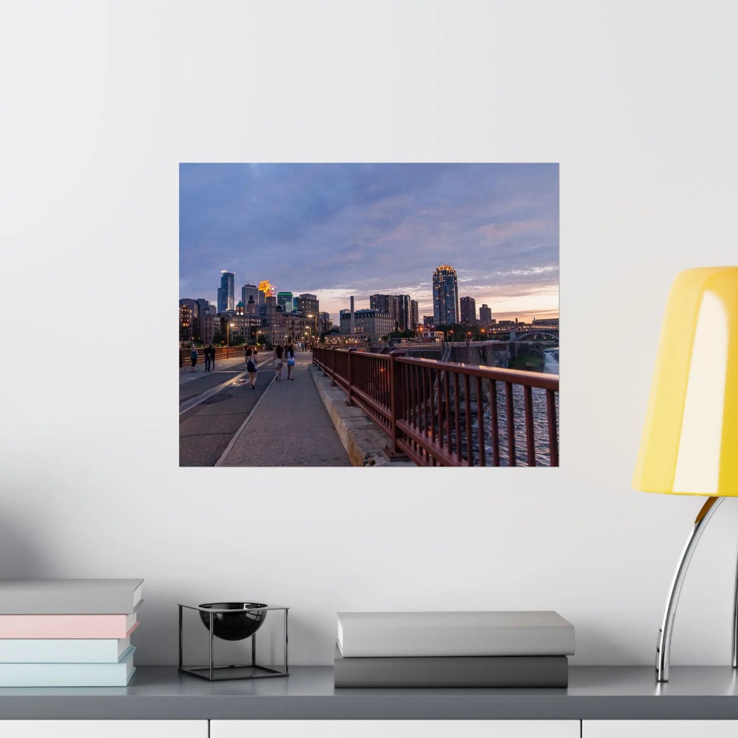 SLT Nicollet Ave Bridge Downtown Minneapolis - Matte Horizontal Posters - StarLuxeTrend