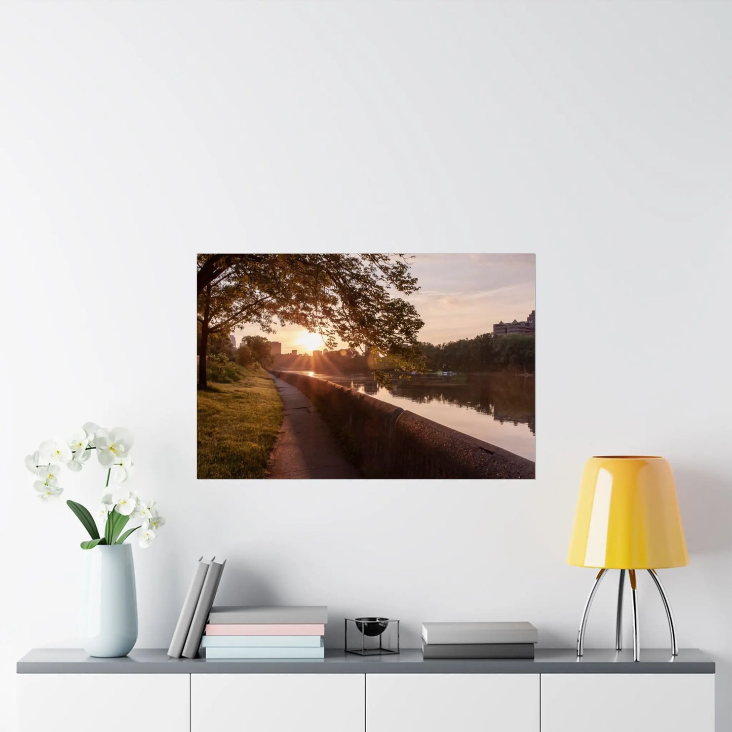 SLT- Mississippi River Sunset City Centric Matte Design - StarLuxeTrend