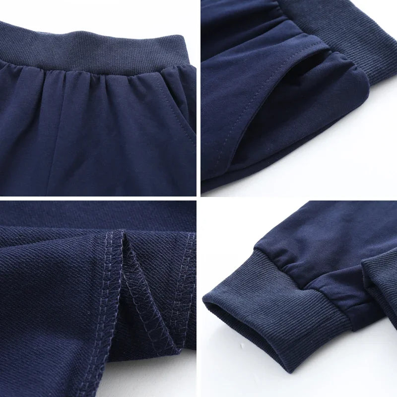 Unisex Kids' Cotton Straight-Leg Sport Pants – Comfortable Mid-Waist Joggers for Ages 7–13