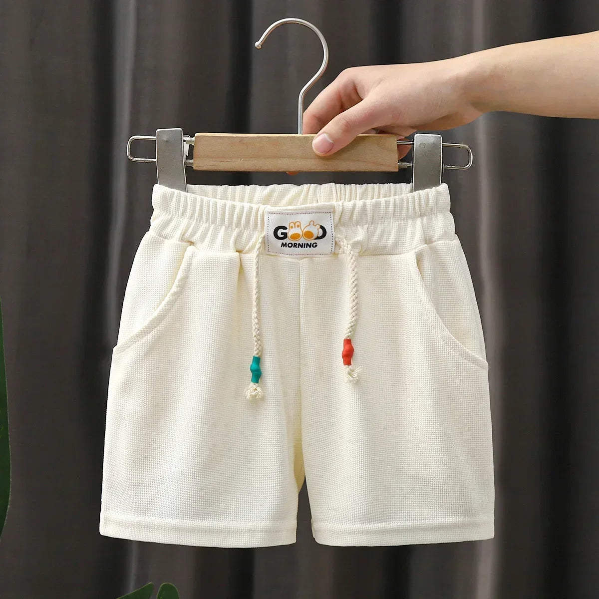Boys Summer Casual Beach Shorts – Lightweight Candy Color Kids Elastic Waist Shorts with Pockets (2T–8T)