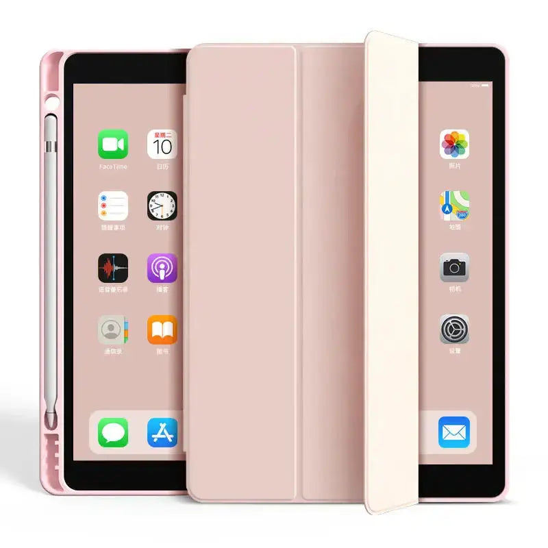 iPad Case with Pencil Holder - Shockproof, Waterproof PU Leather Smart Cover for iPad 10.2, 10.5, 11, Air, Mini StarLuxeTrend