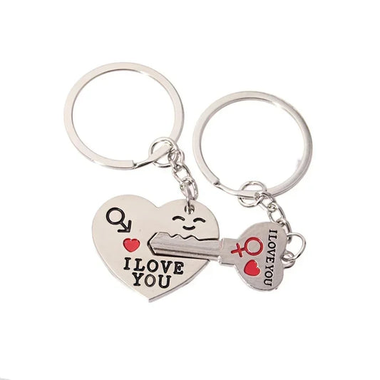 Heart Shaped Couple Keychain - StarLuxeTrend