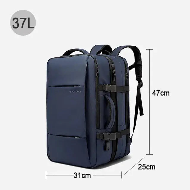 Men’s Business Laptop Backpack – 17.3” Expandable Waterproof Oxford Travel Bag with USB Charging Port – School & Work StarLuxeTrend