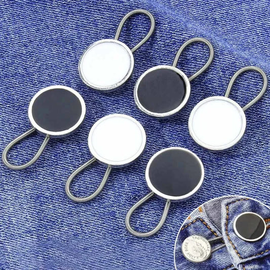 10MM Metal Elastic Collar & Waistband Extenders – Adjustable Button Expanders - StarLuxeTrend