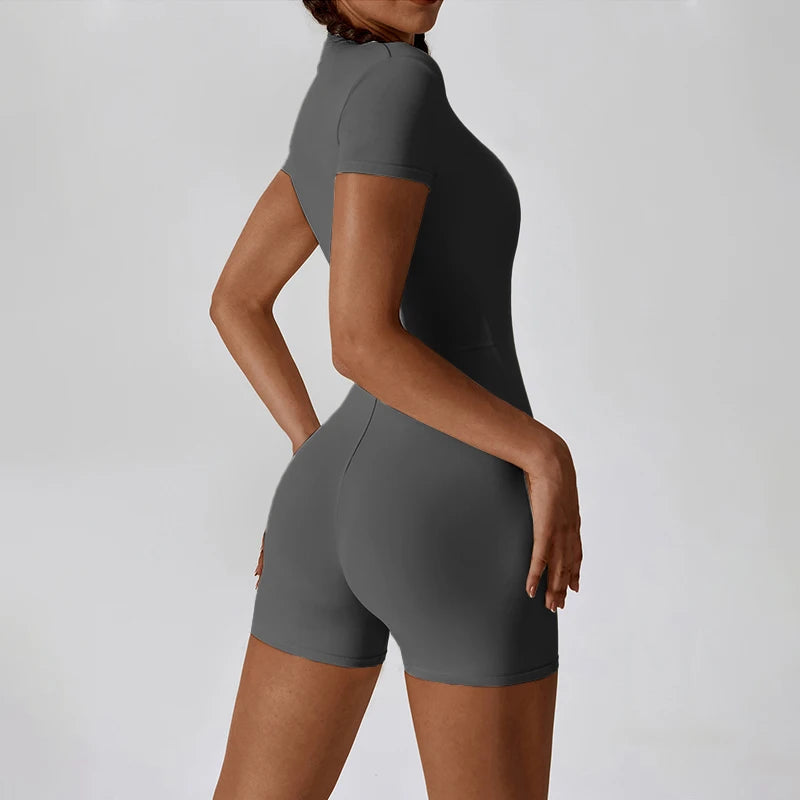 Women's Workout Zipper Jumpsuit - StarLuxeTrend