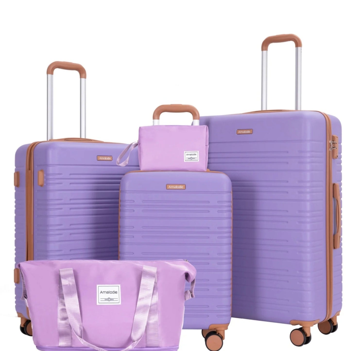 5-Piece Spinner Luggage Set with Travel Duffle Bag – TSA Lock, ABS Hard Shell StarLuxeTrend