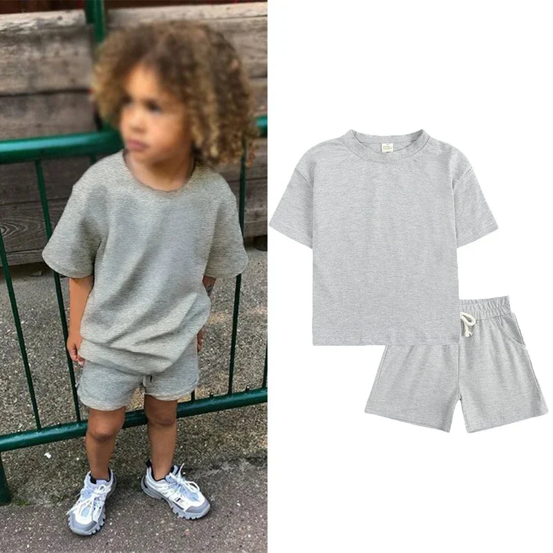 Unisex Kids Summer Cotton Outfit Set – Streetwear Style for Ages 7M–12Y StarLuxeTrend