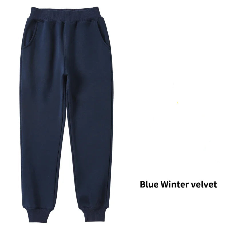 Unisex Kids' Cotton Straight-Leg Sport Pants – Comfortable Mid-Waist Joggers for Ages 7–13