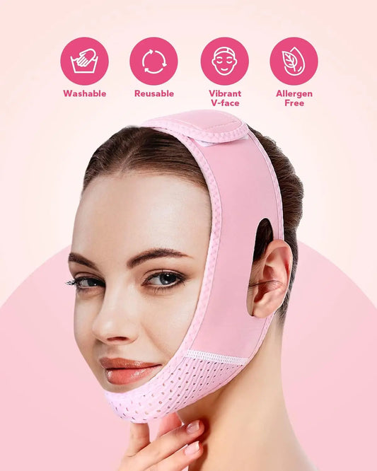 Reusable V-Line Face Strap – Double Chin Reducer, V Shaped Lifting Mask.
