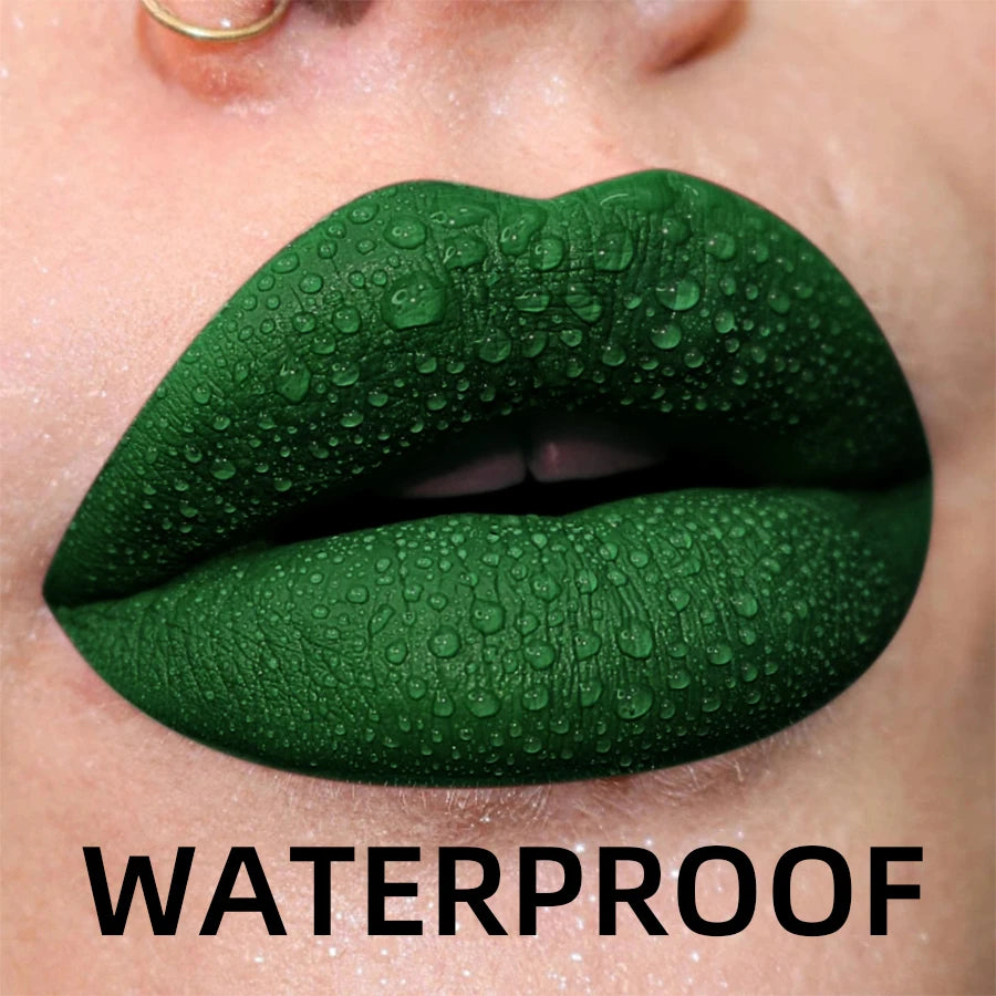 Matte Velvet Liquid Lipstick – 19 Waterproof Colors | Long-Lasting Nude, Red, Black Lip Gloss & Tint