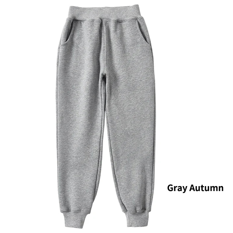 Unisex Kids' Cotton Straight-Leg Sport Pants – Comfortable Mid-Waist Joggers for Ages 7–13