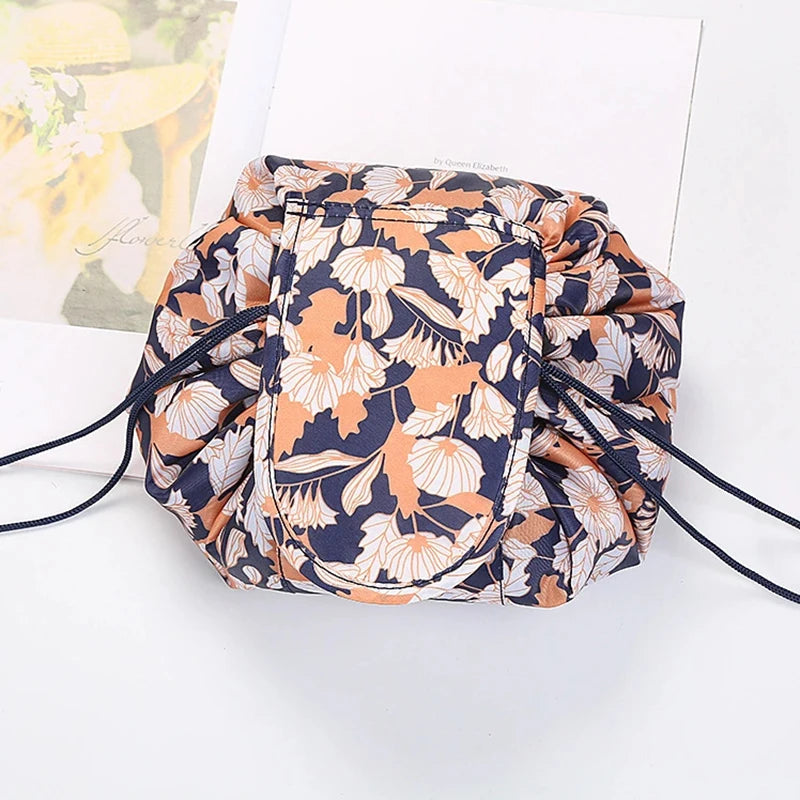 Waterproof Drawstring Makeup Bag – Portable Travel Cosmetic Organizer for Women