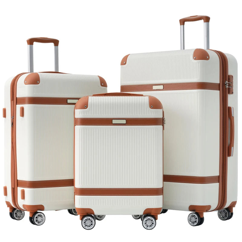 Travel in Style with This 3 Piece ABS Hardside Luggage Set – Spinner Wheels & TSA Lock StarLuxeTrend
