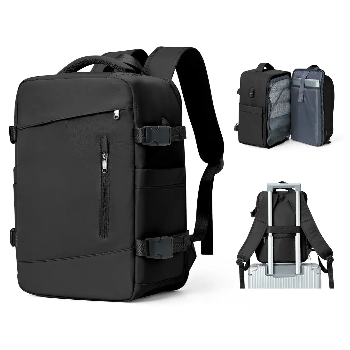 Unisex Travel Backpack Cabin Bag – 40x20x25 Ryanair & Wizzair Carry-On Approved, Waterproof Nylon Laptop Backpack for Men & Women StarLuxeTrend