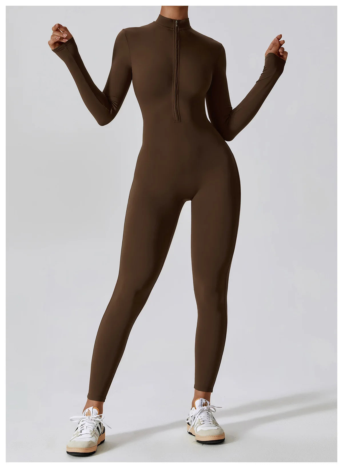 Women's Workout Zipper Jumpsuit - StarLuxeTrend