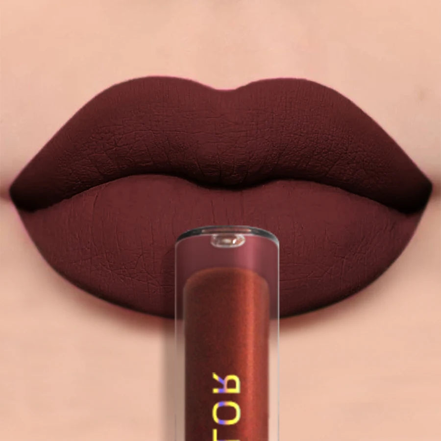 Matte Velvet Liquid Lipstick – 19 Waterproof Colors | Long-Lasting Nude, Red, Black Lip Gloss & Tint
