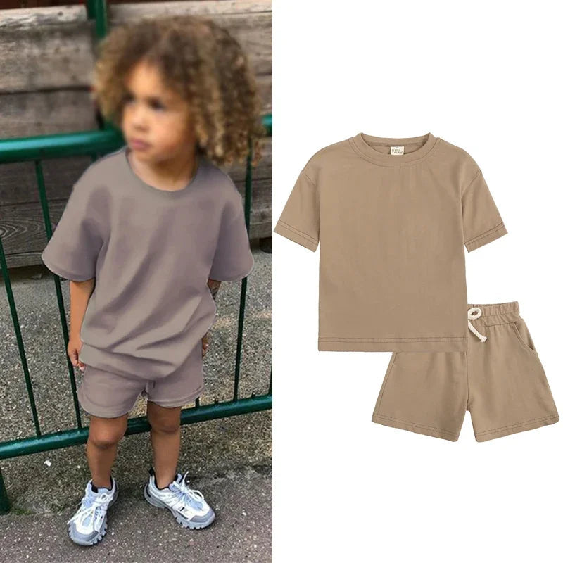 Unisex Kids Summer Cotton Outfit Set – Streetwear Style for Ages 7M–12Y StarLuxeTrend