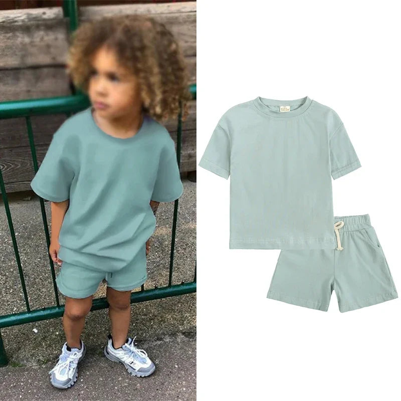 Unisex Kids Summer Cotton Outfit Set – Streetwear Style for Ages 7M–12Y StarLuxeTrend