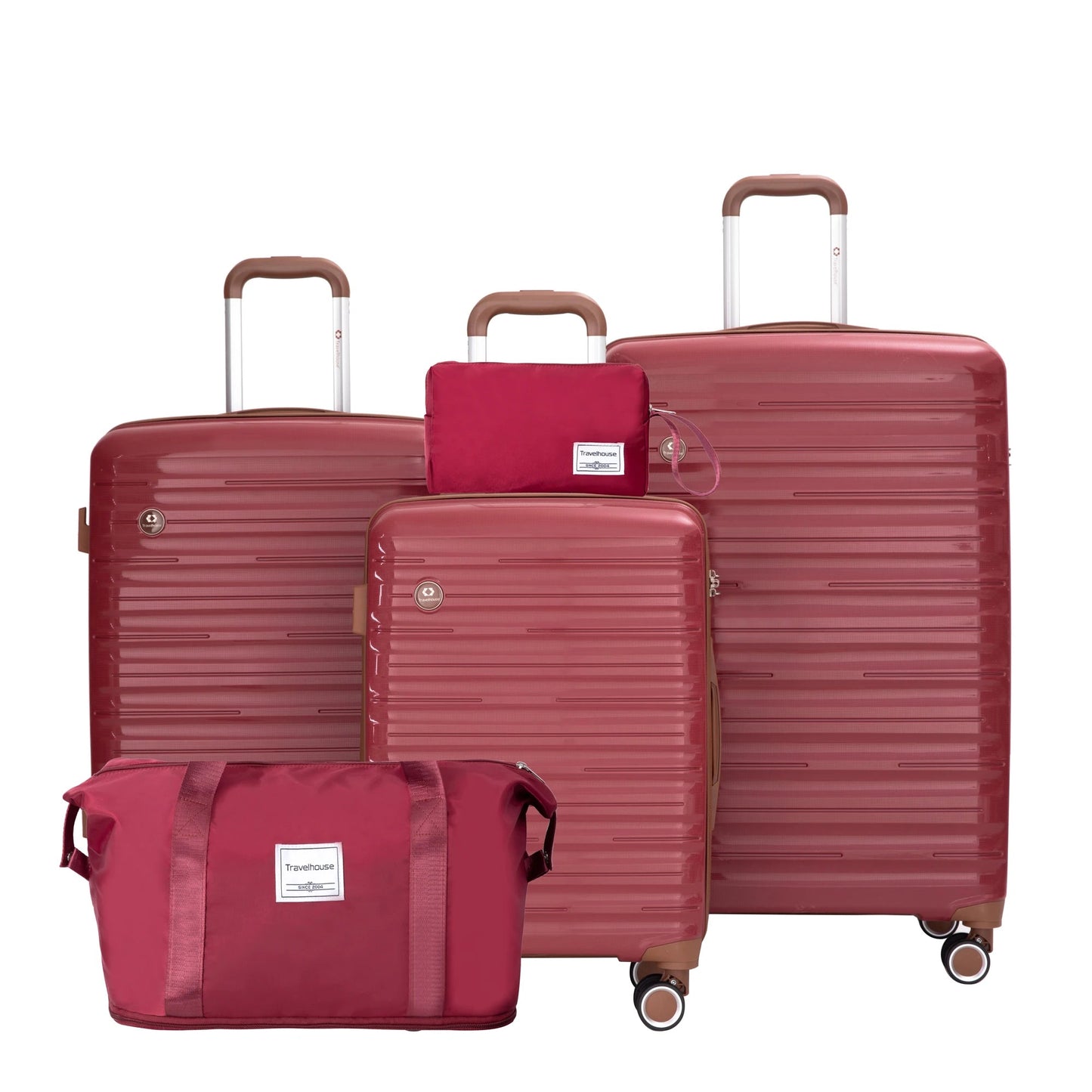 Luggage Sets- 5-Piece Durable Hardside Suitcases for Unisex- Travel Spinner Wheels & TSA Lock StarLuxeTrend