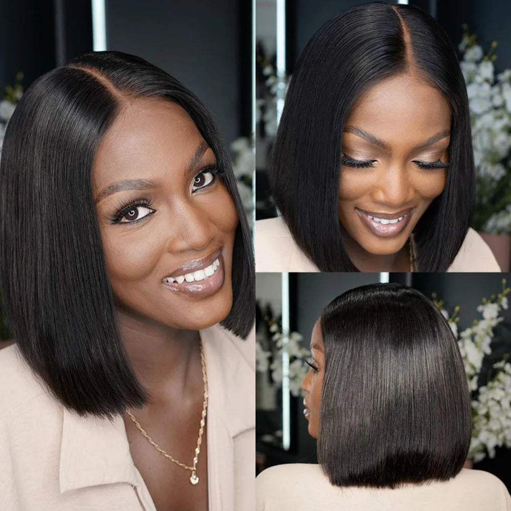 Bob Wig Human Hair 13x4 Frontal Lace Wigs – Glueless HD Transparent Lace Wig - StarLuxeTrend