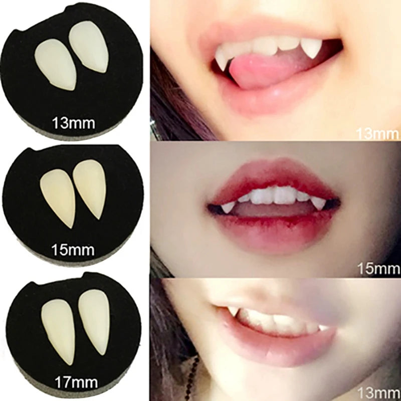 Halloween Realistic Dentures – Vampire & Zombie Cosplay Teeth for Party, Masquerade, and Horror Makeup