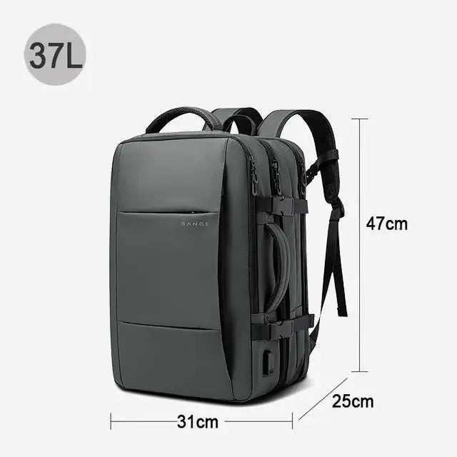 Men’s Business Laptop Backpack – 17.3” Expandable Waterproof Oxford Travel Bag with USB Charging Port – School & Work StarLuxeTrend