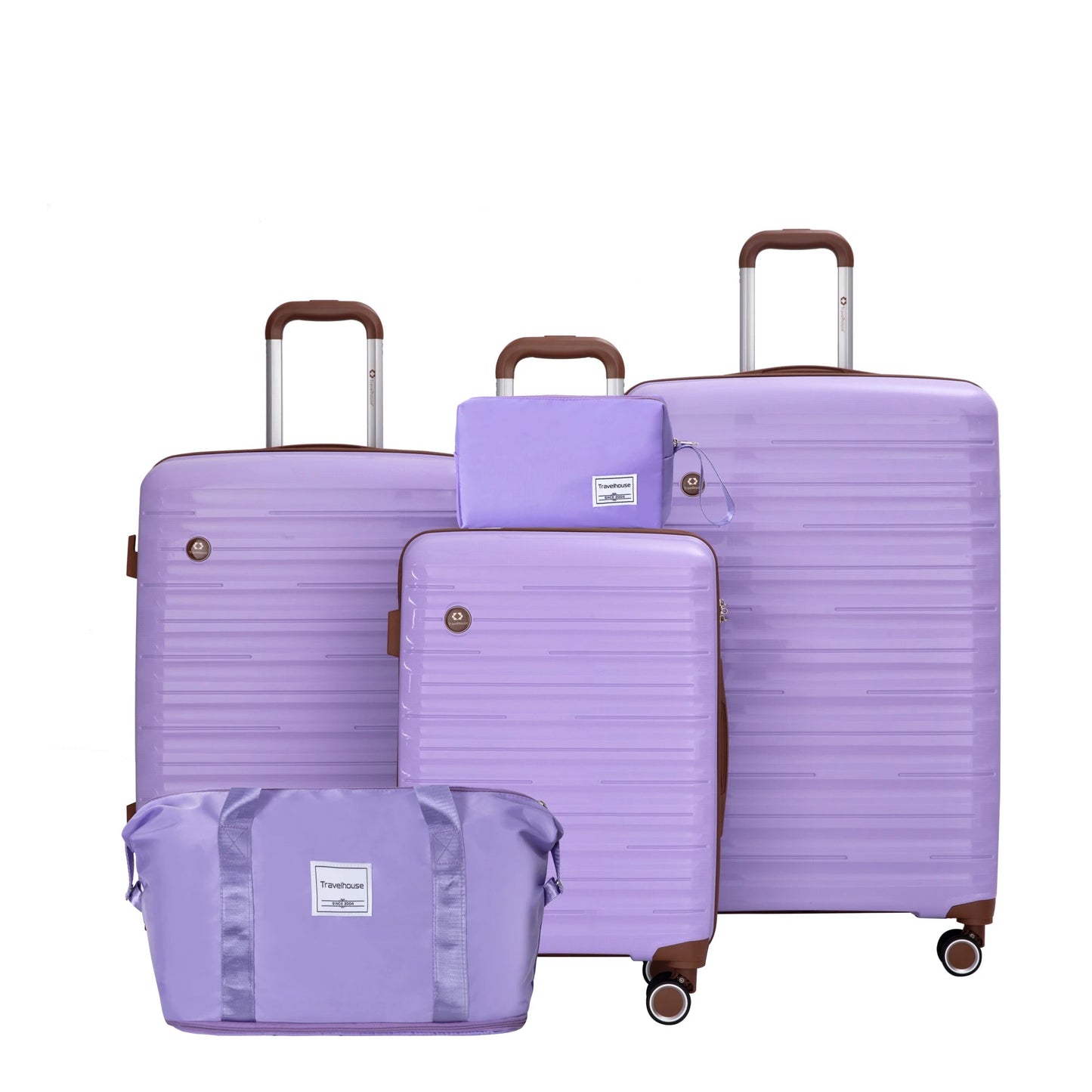 Luggage Sets- 5-Piece Durable Hardside Suitcases for Unisex- Travel Spinner Wheels & TSA Lock StarLuxeTrend