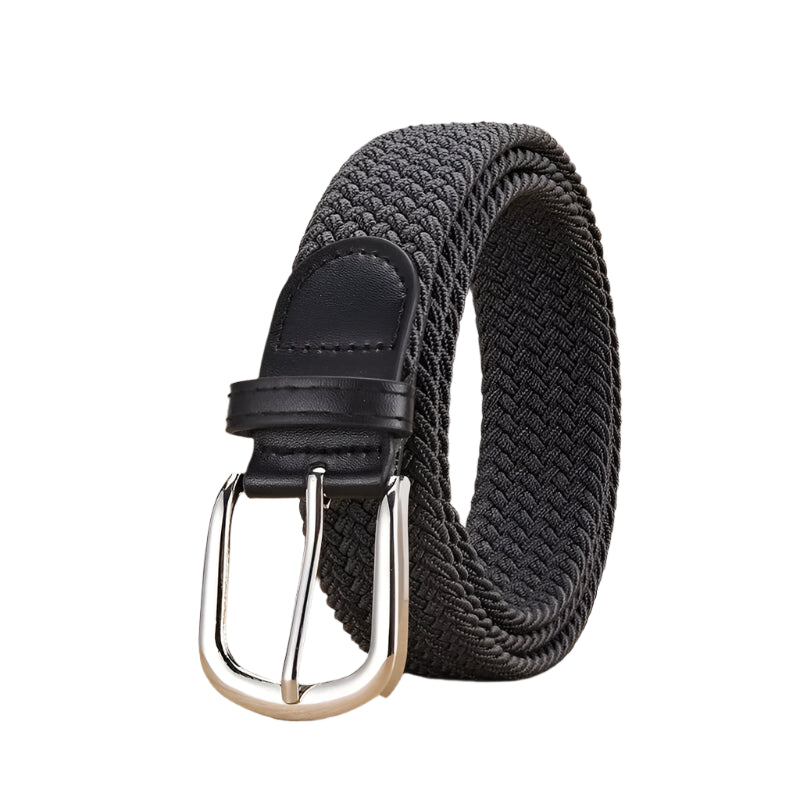 Elastic Braided Stretch Belt for Men & Women – No-Punch Woven Casual Belt for Outdoor, Sports, Climbing & Workwear