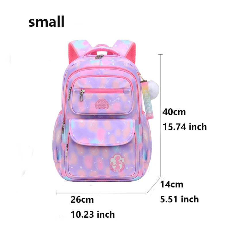 Cute Floral Girls School Backpack – Waterproof Lightweight Kids Bag for Ages 7-13 – Pastel Pink, Spacious, Comfortable & Durable