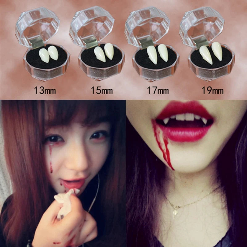 Halloween Realistic Dentures – Vampire & Zombie Cosplay Teeth for Party, Masquerade, and Horror Makeup