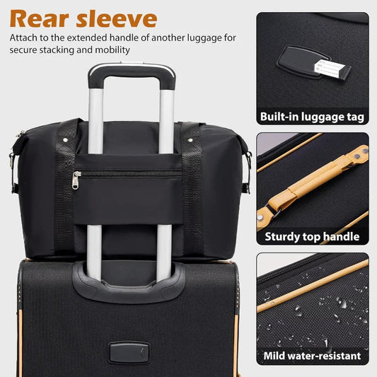 Expandable TSA Lock Spinner Luggage Set – 5 Piece Softshell Travel Suitcase Set with Duffel & Toiletry Bag StarLuxeTrend