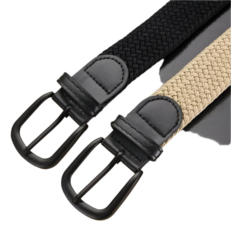 Elastic Braided Stretch Belt for Men & Women – No-Punch Woven Casual Belt for Outdoor, Sports, Climbing & Workwear