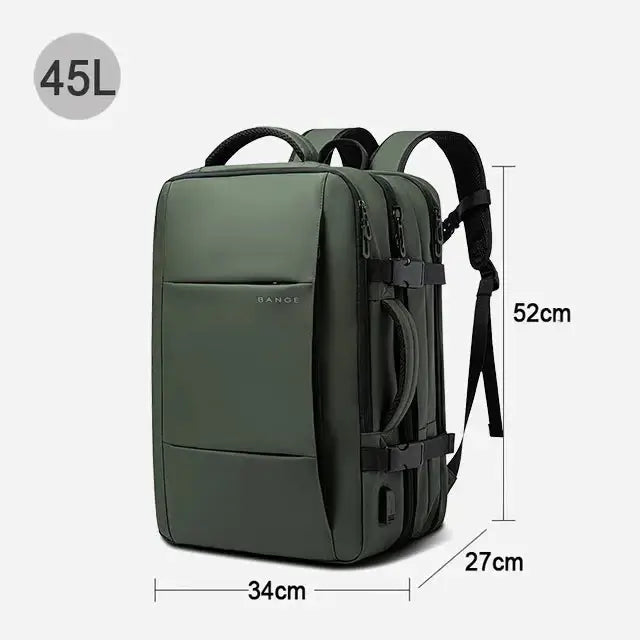 Men’s Business Laptop Backpack – 17.3” Expandable Waterproof Oxford Travel Bag with USB Charging Port – School & Work StarLuxeTrend