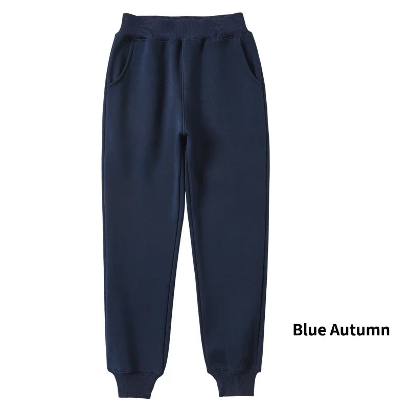 Unisex Kids' Cotton Straight-Leg Sport Pants – Comfortable Mid-Waist Joggers for Ages 7–13