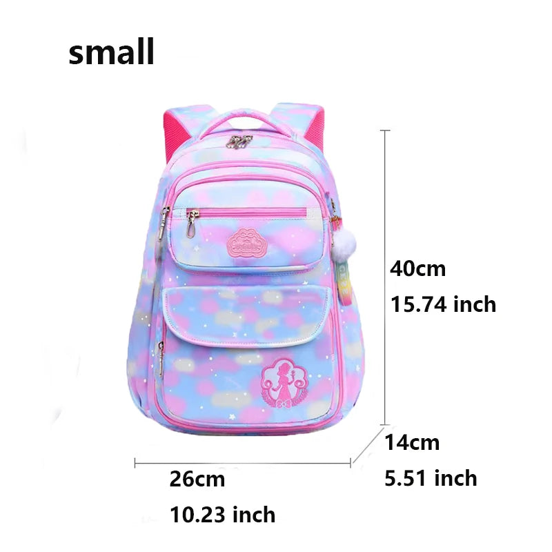 Cute Floral Girls School Backpack – Waterproof Lightweight Kids Bag for Ages 7-13 – Pastel Pink, Spacious, Comfortable & Durable