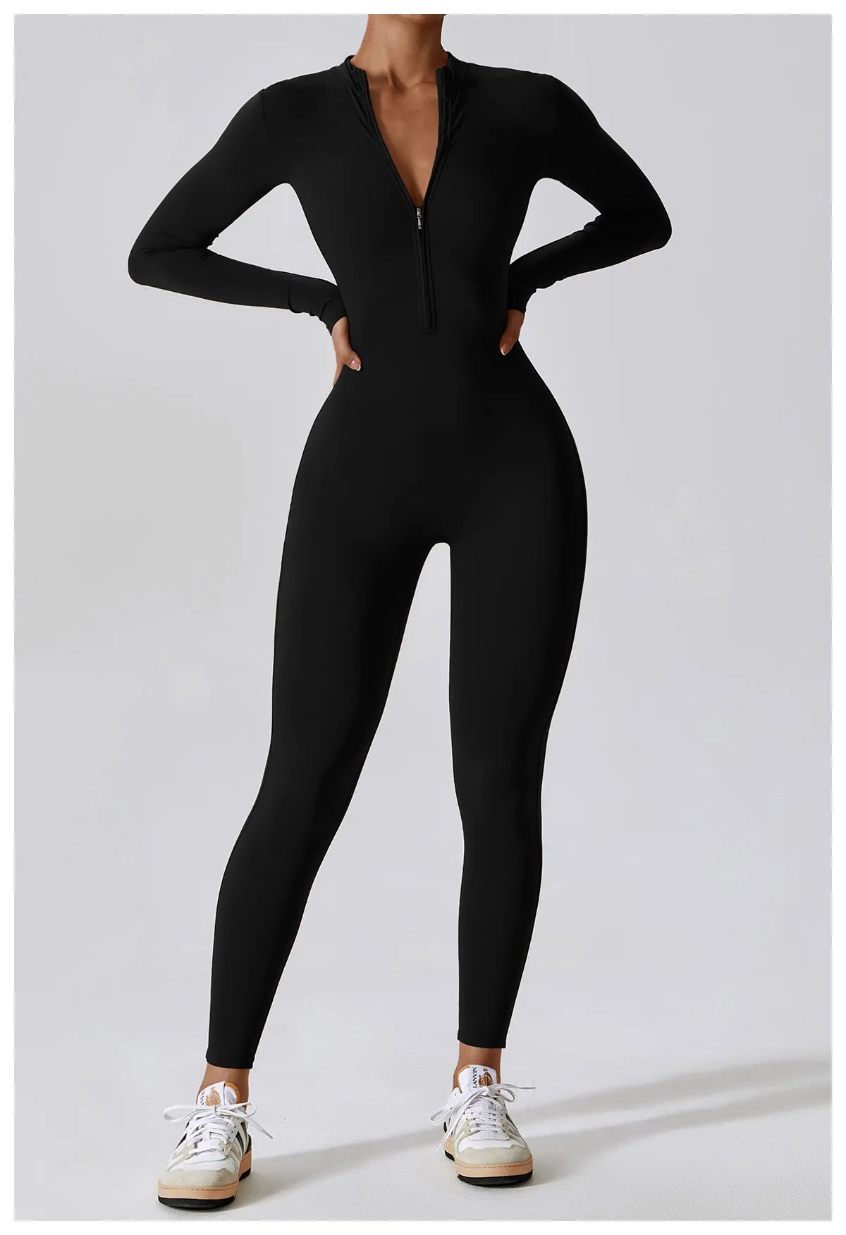 Women's Workout Zipper Jumpsuit - StarLuxeTrend