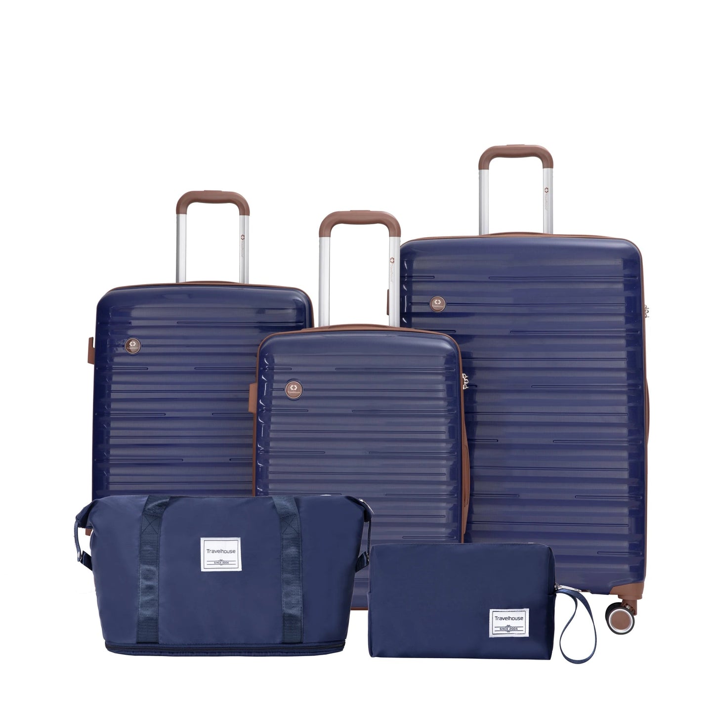 Luggage Sets- 5-Piece Durable Hardside Suitcases for Unisex- Travel Spinner Wheels & TSA Lock StarLuxeTrend