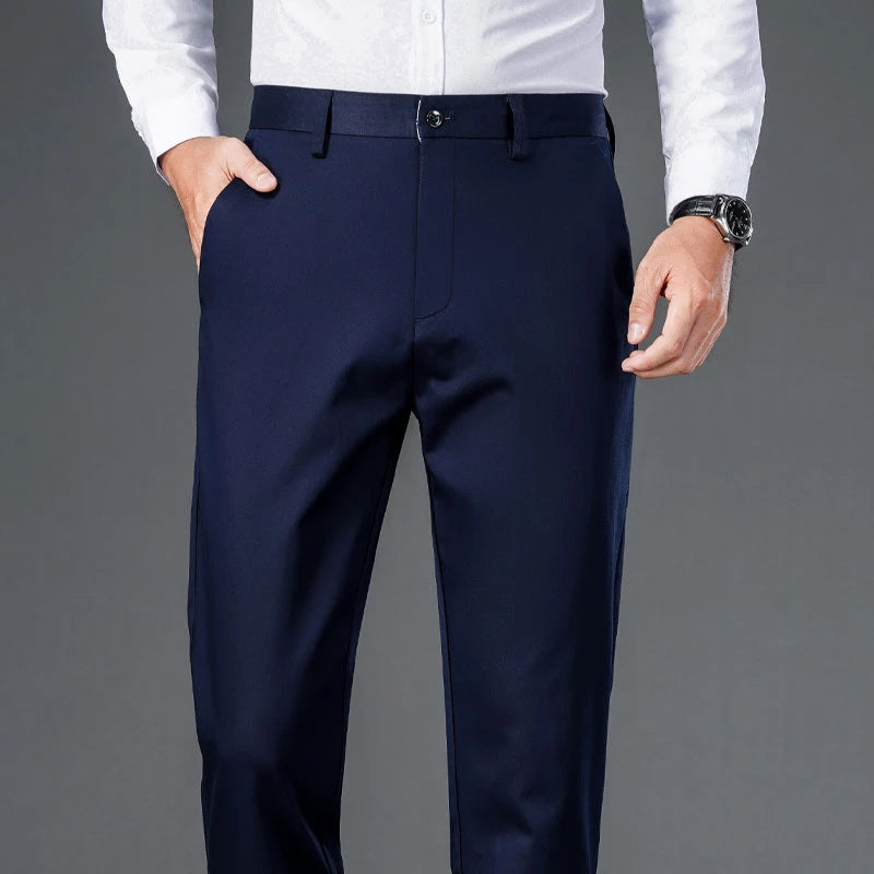 Men’s Lightweight Business Casual Pants – Quick-Drying,Straight-Leg Office Pants - StarLuxeTrend