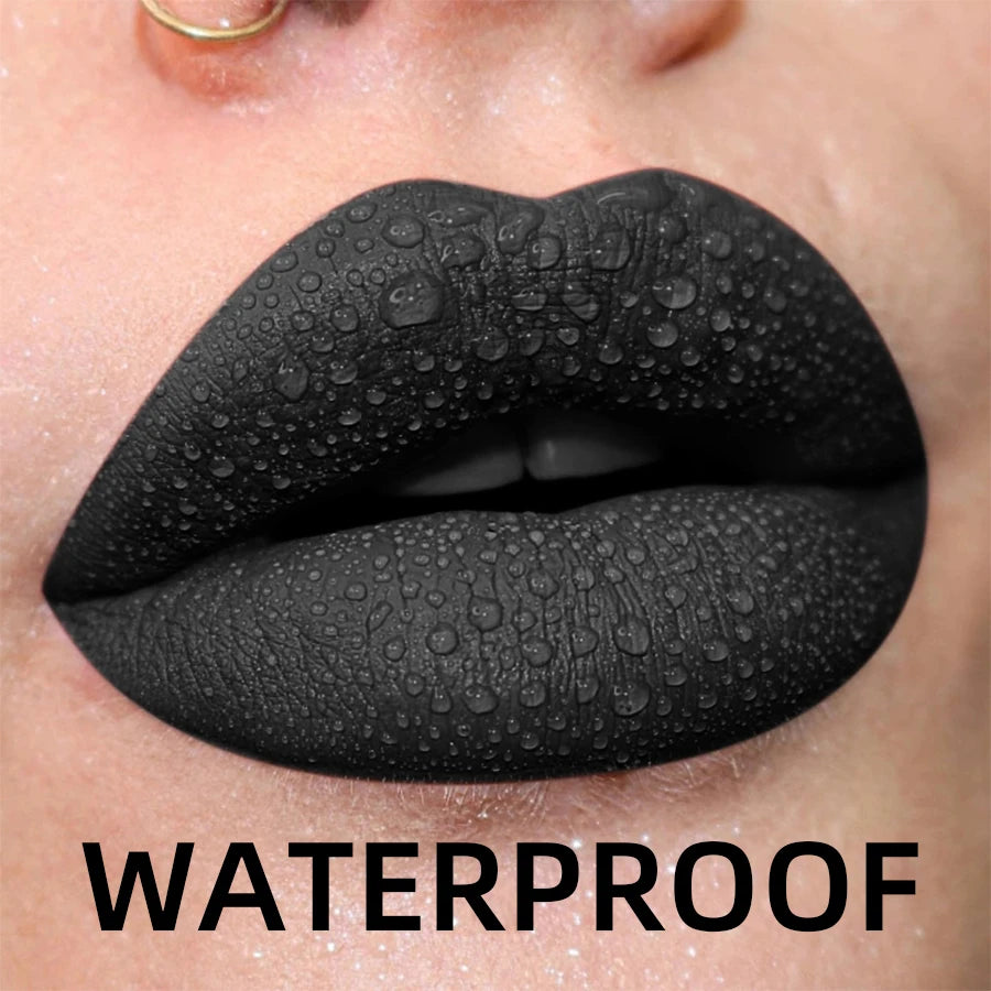 Matte Velvet Liquid Lipstick – 19 Waterproof Colors | Long-Lasting Nude, Red, Black Lip Gloss & Tint