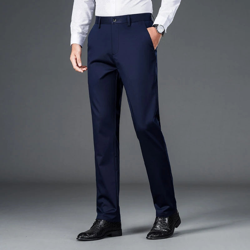 Men’s Lightweight Business Casual Pants – Quick-Drying,Straight-Leg Office Pants - StarLuxeTrend