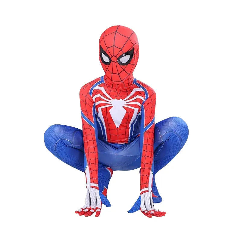 Spider-Man Official Kids Superhero Spandex Costume – 3D Full Bodysuit Outfit with Mask