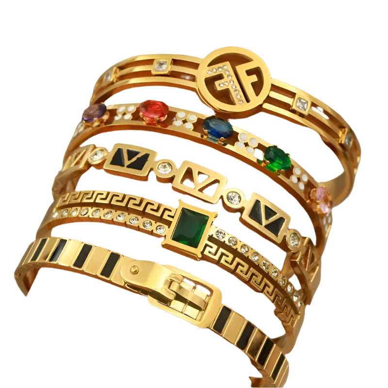 Gold Plated Elegant Cuff Bracelet for Women