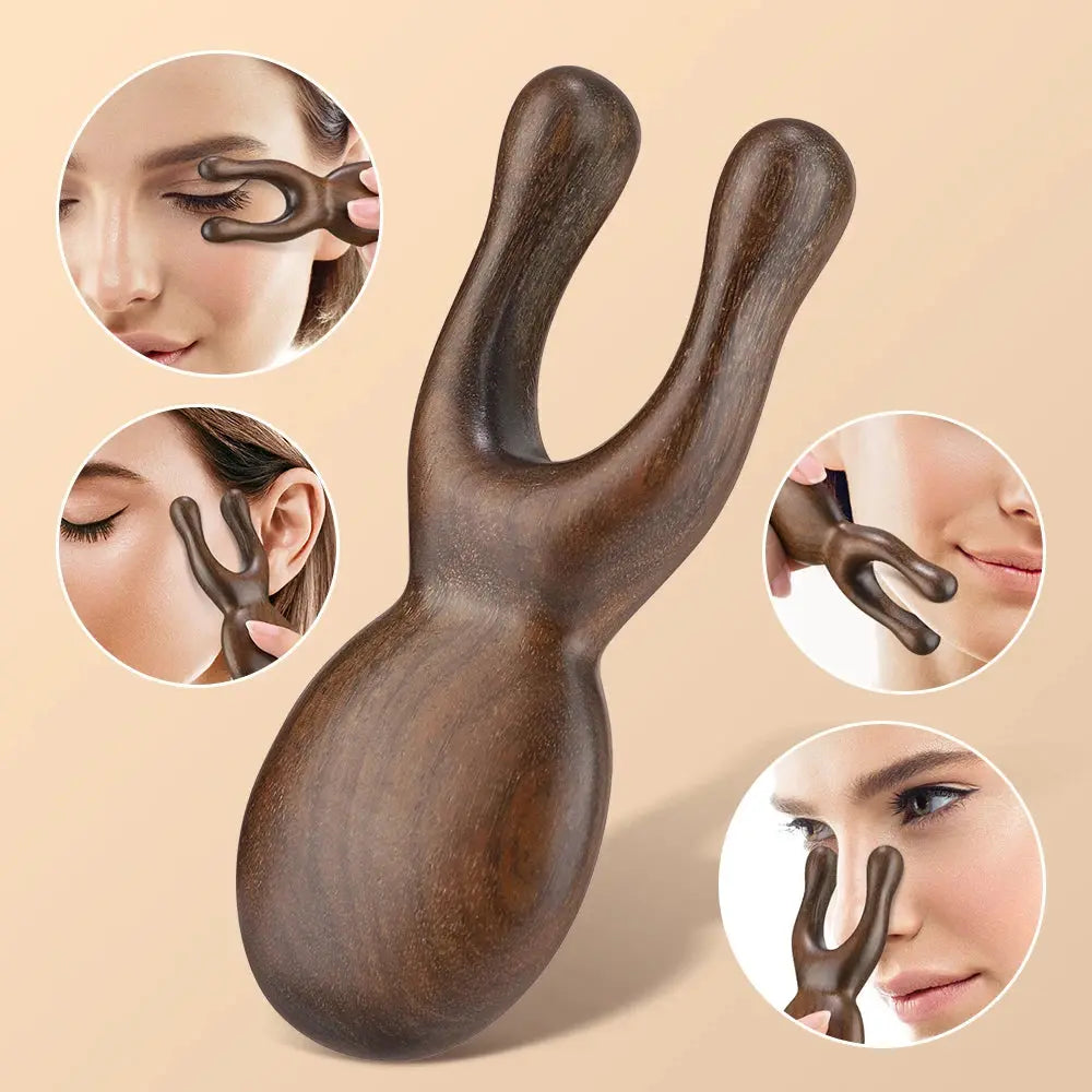 Wooden Facial Lifting Meridian Comb Massager - StarLuxeTrend